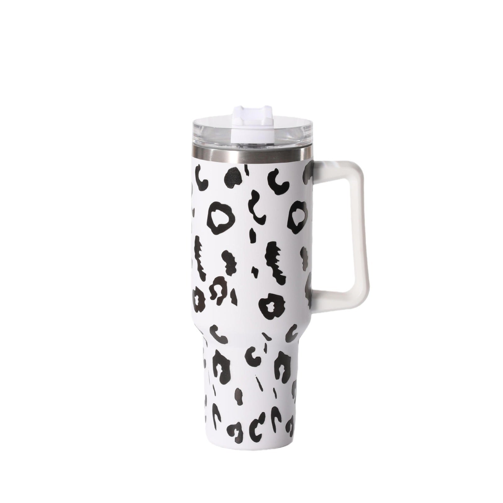 Wholesale 40oz Car Leopard Cow Ice Bomber Cup with Straw
